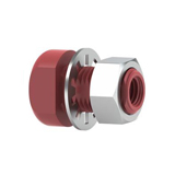 Bulkhead Union Assembly PEEK 1/4-28 Red